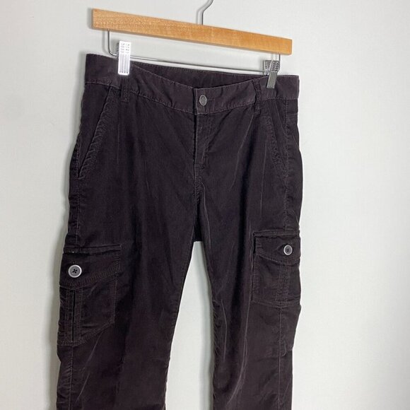 REI Corduroy Cargo Straight Leg Pants Outdoor Camping Brown Womens 4 y2k - Picture 2 of 7